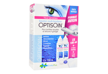 Optisoin® Solution pour lentilles PACK VOYAGE 2X100ML