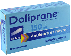 DOLIPRANE 150MG SUPPOSITOIRES 10